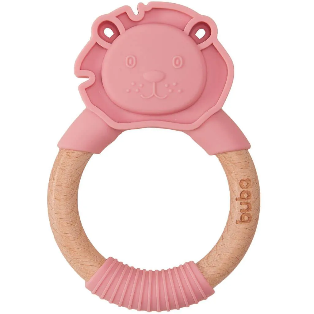 Mordedor Leão em Silicone Rosa - Buba