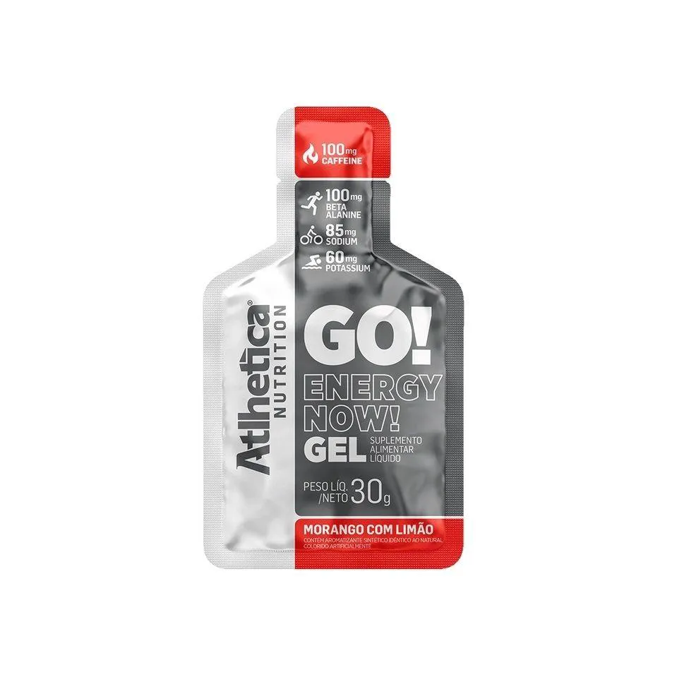 Go Energy Now Gel (30G) - Sabor: Morango C/ Limão
