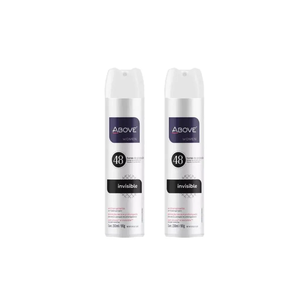 Desodorante Aero Above 150ml Fem Invisible Black White - Kit C / 2un