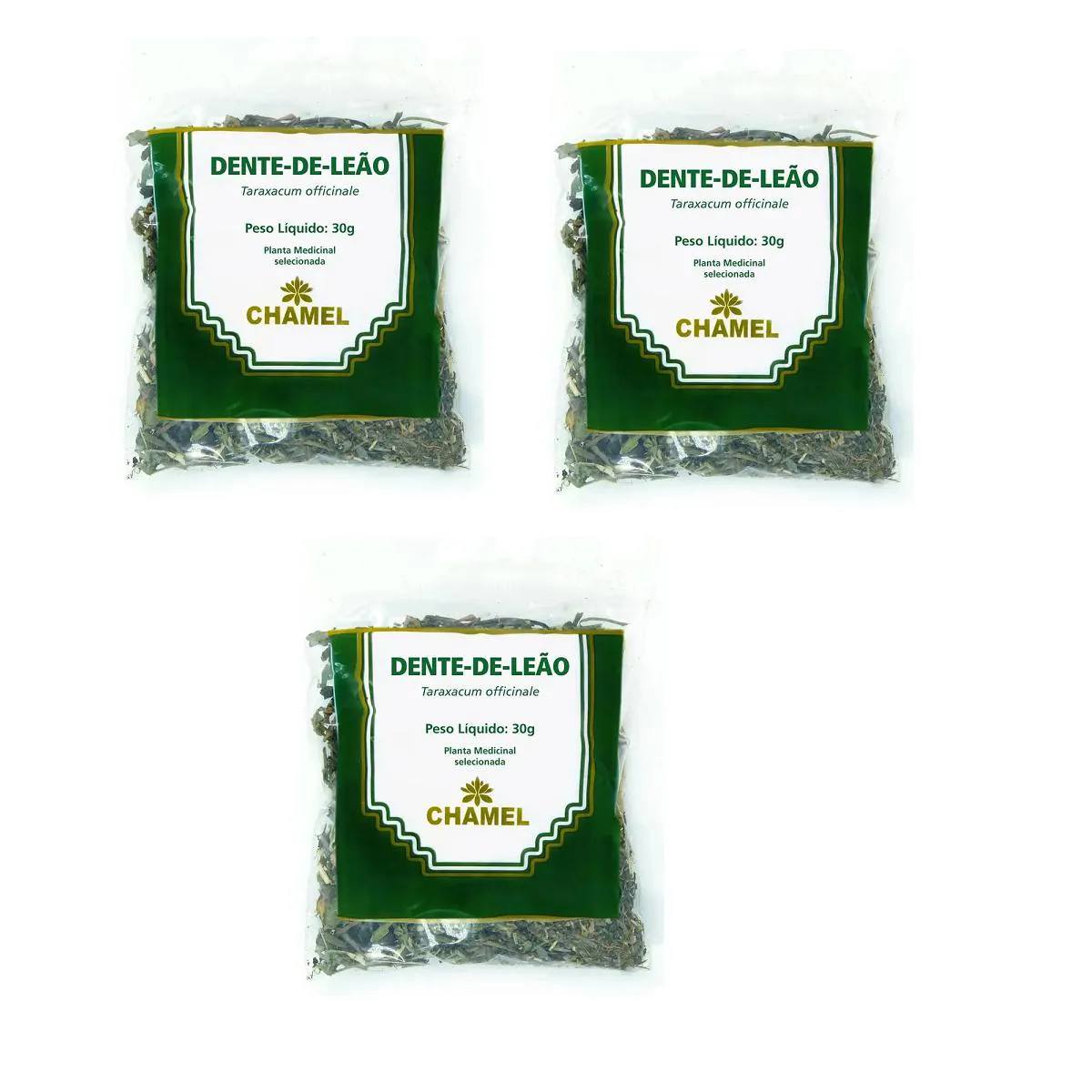 Kit 03 Pacote de Chá Dente de Leão 30g - Chamel