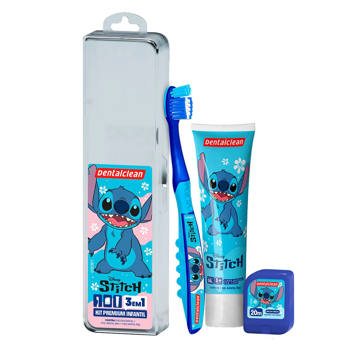 Escova de Dente Infantil Dentalclean Stitch 3+Anos Macia