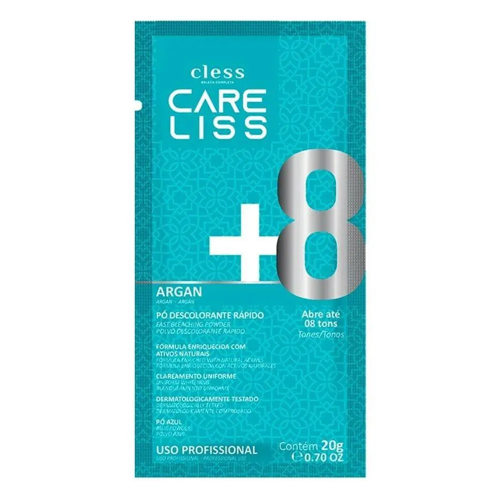 Descolorante em Pó Care Liss Argan 20g - Embalagem com 12 unidades