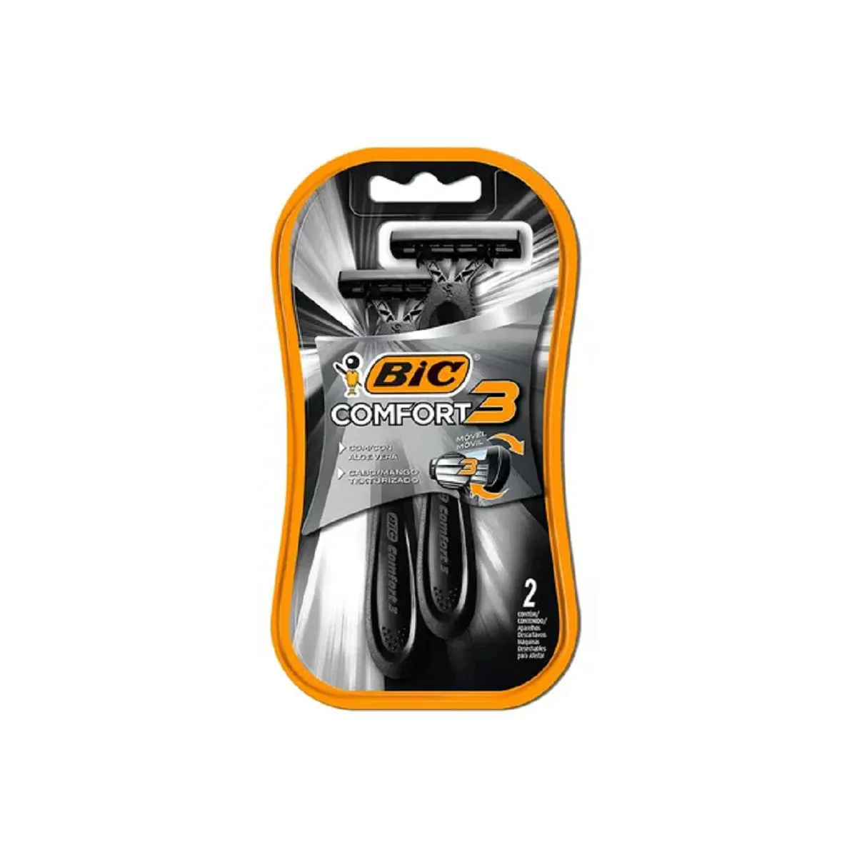 Aparelho de Barbear Bic 3 Comfort Black 2un - Bic