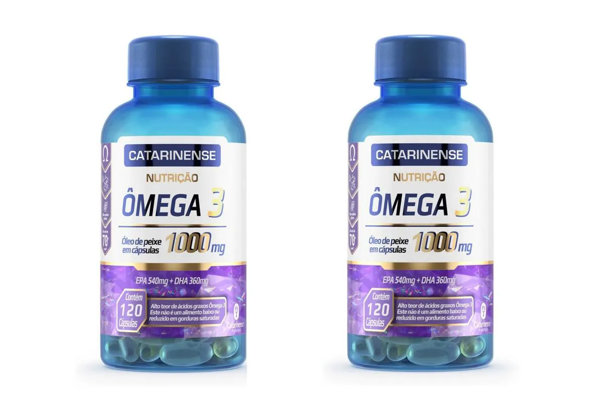 KIT 2 SUPLEMENTO CATARINENSE ÔMEGA 3 NUTRIçãO 120CPS