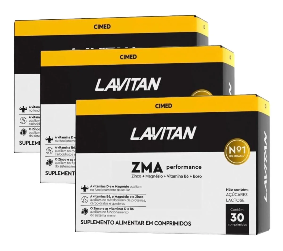 Suplemento Lavitan Zma Performance com 30 cápsulas - Kit 3 - Cimed