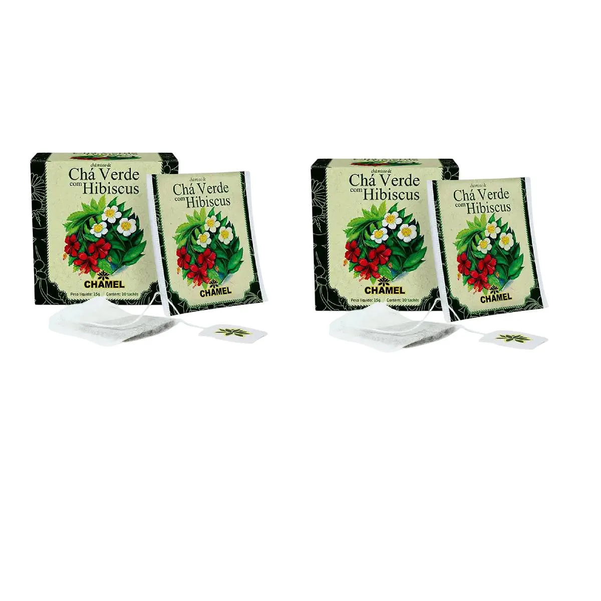 Kit 02 Caixa com 10un de Sachê de Chá Energize 15g - Chamel