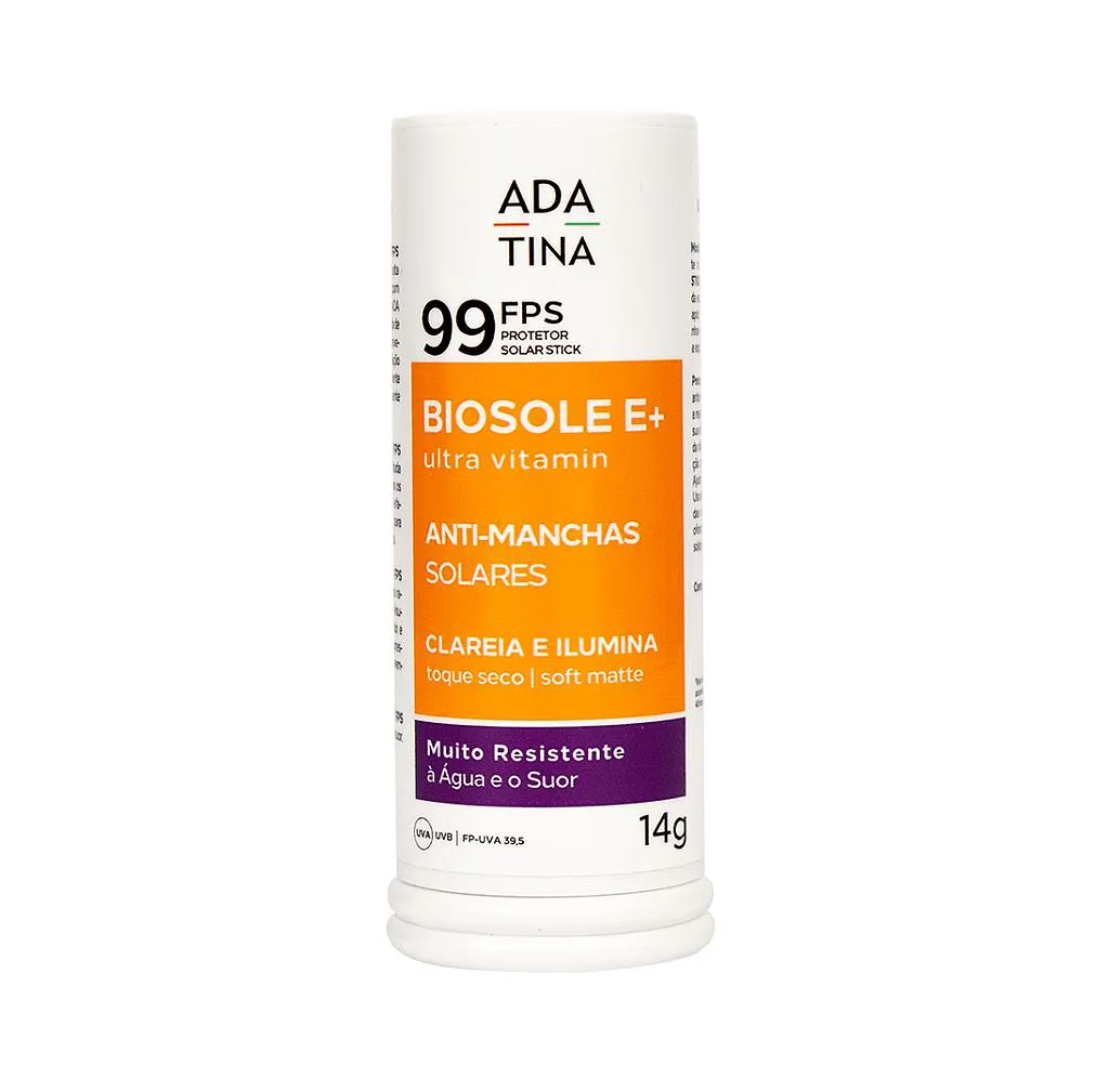 Ada Tina Biosole e+ Ultra Vitamin Fps 99 - Protetor Solar Stick 14G