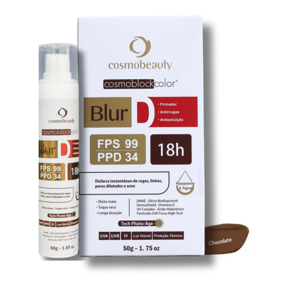 Cosmobeauty Cosmoblock Blur D 18H Firmador Fps 99 50G - Chocolate