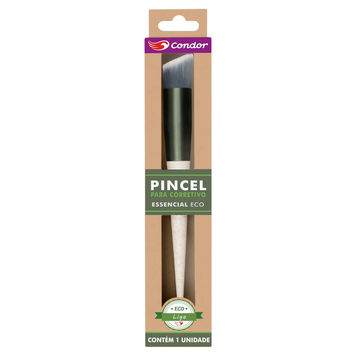 Pincel para Corretivo Chanfrado Condor Essencial Eco