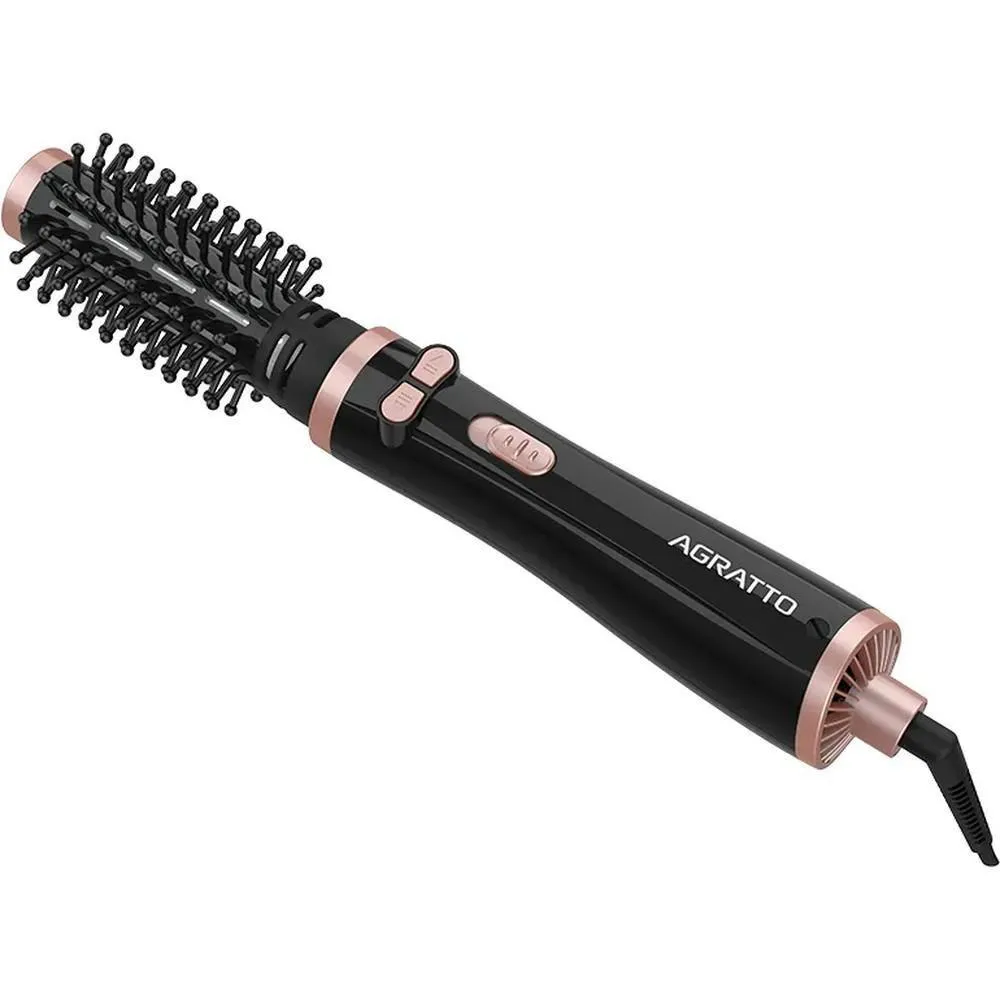 Escova de Cabelo Rotativa Della 1200w Preta Ecr-03 Agratto Bivolt