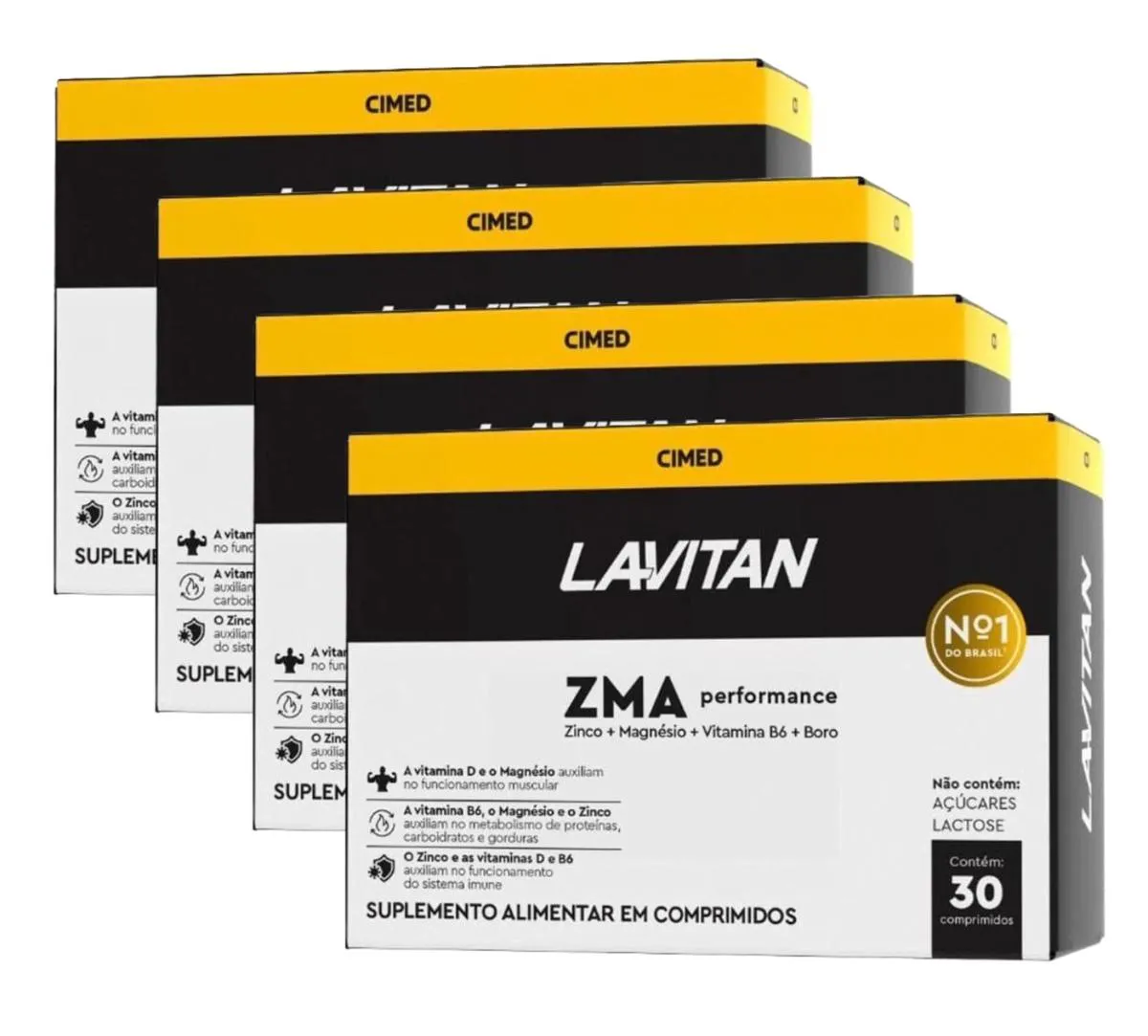 Suplemento Lavitan Zma Performance com 30 cápsulas - Kit 4 - Cimed