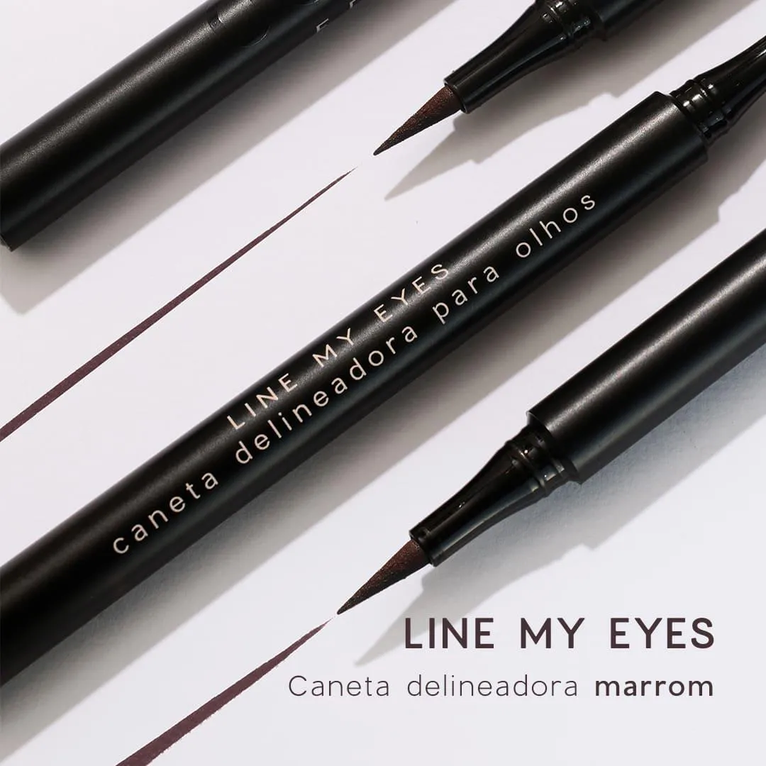 Caneta Delineadora Marrom - Line My Eyes Océane Edition 1,2ml