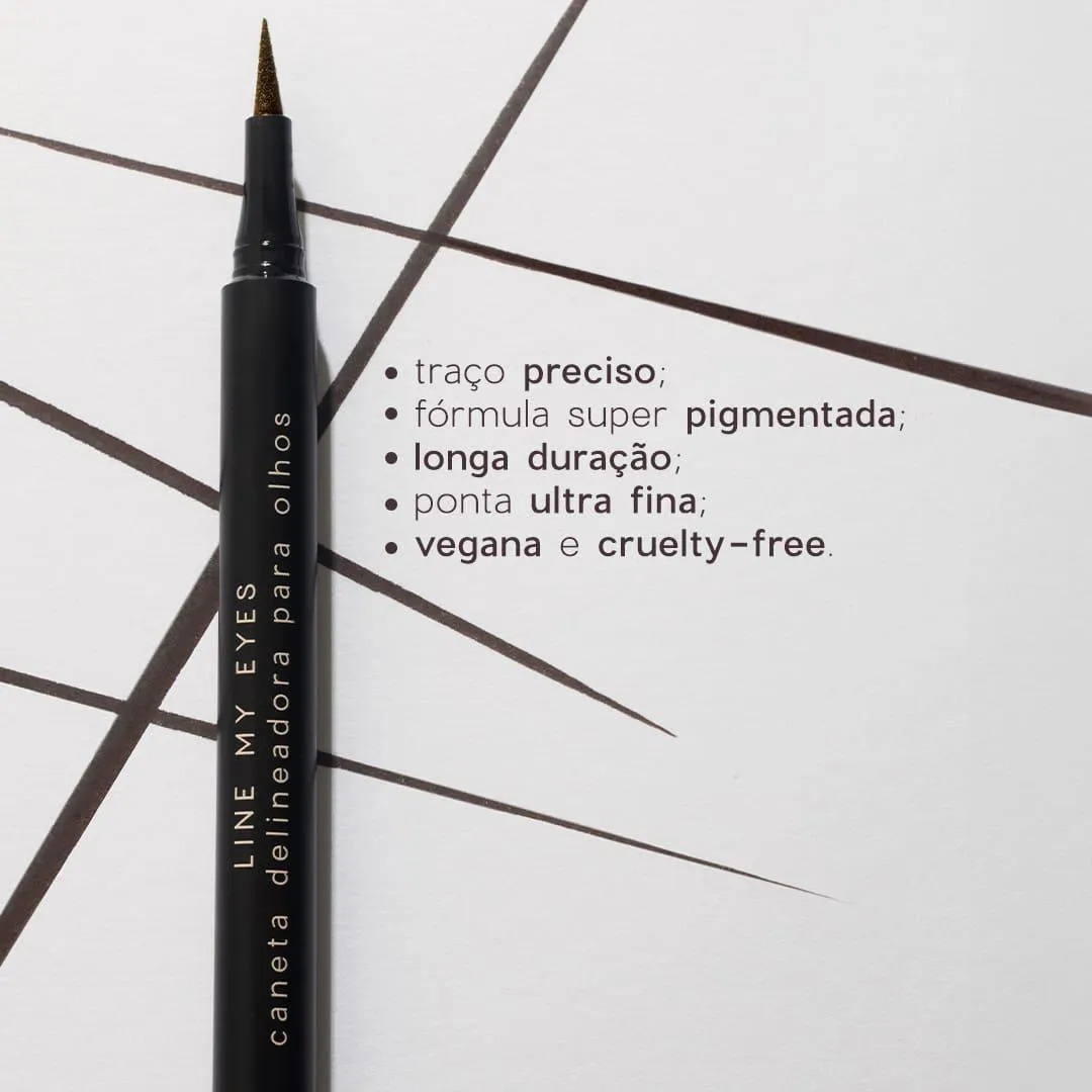 Caneta Delineadora Marrom - Line My Eyes Océane Edition 1,2ml