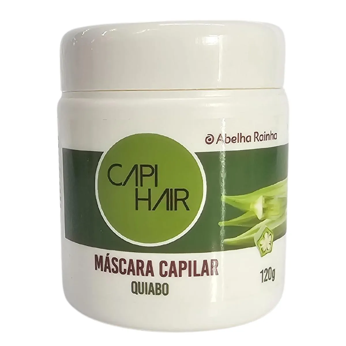 Máscara Capilar Quiabo Hidratação e Brilho Intenso Capi Hair Abelha Rainha 120g