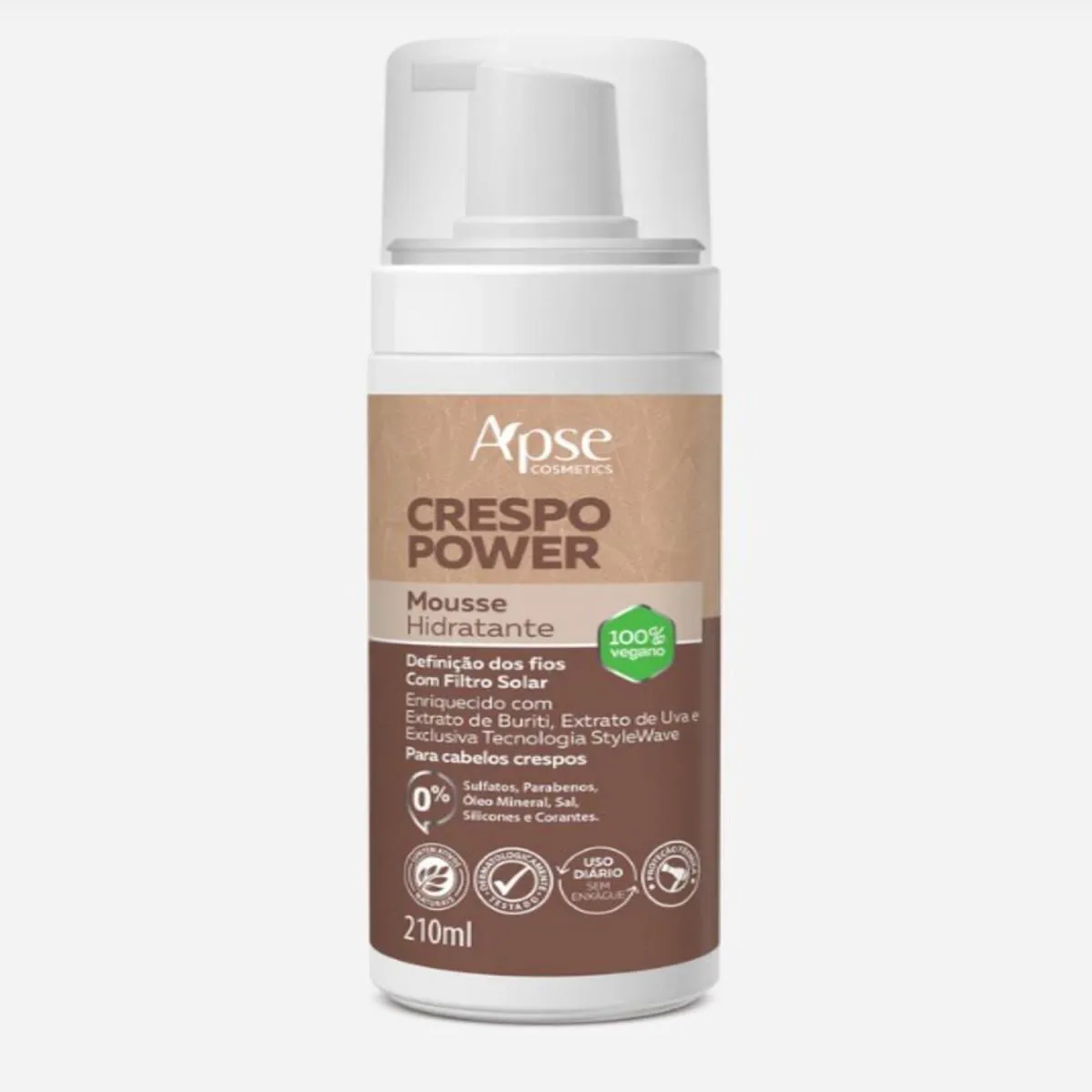 Ápice Mousse Hidratante Crespo Power 210 ML