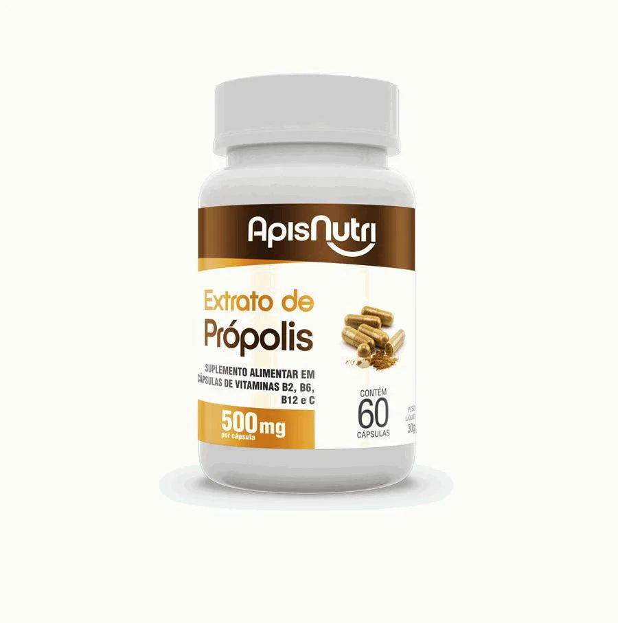 Extrato de Própolis - 500mg (60 Cápsulas) - Padrão: Único
