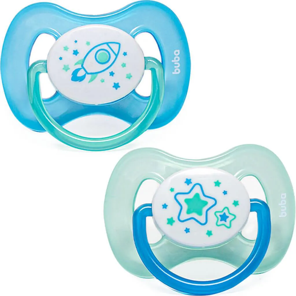 Chupeta Comfort Tam.1 Noturna Kit Foguete - Buba
