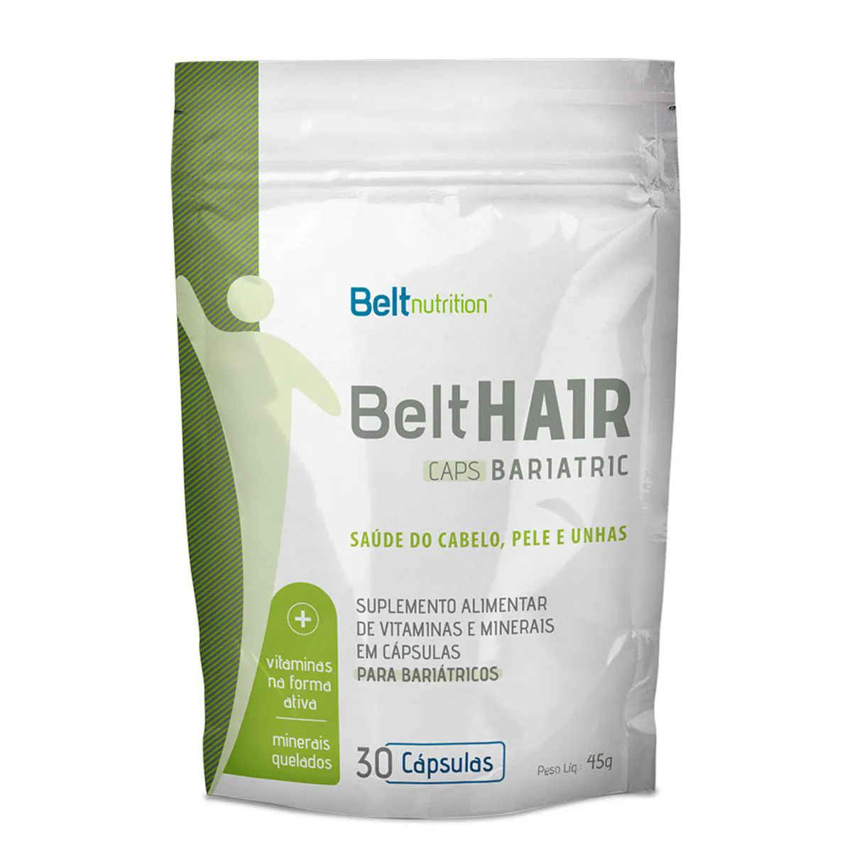 Polivitamínico Belt Nutrition Belt Hair Bariatric Caps 30 cápsulas