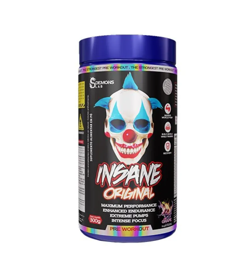 Pre Treino Insane Original Grape 300g - Demons Lab