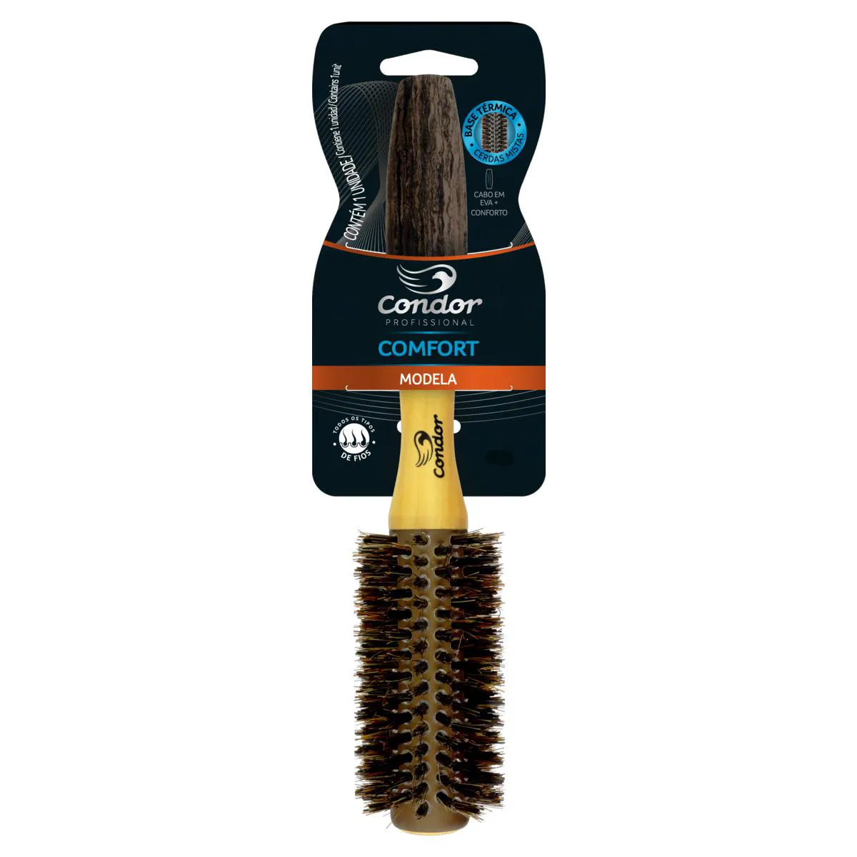 Escova para Cabelo Profissional Condor Comfort Grande