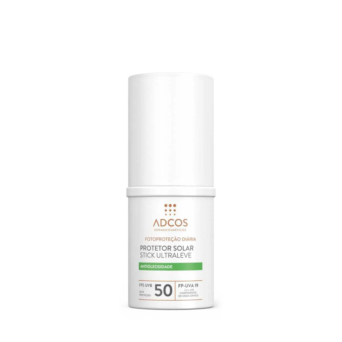 Protetor Solar Facial em Bastão Adcos Ultraleve FPS50 12g