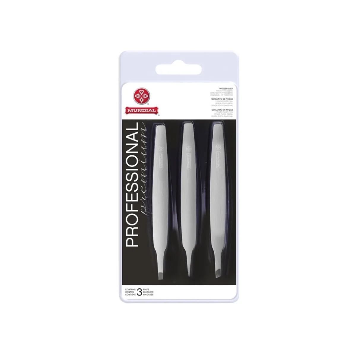 Kit 6 Pinças de Sobrancelha Bc-394 Profissional Aço Mundial