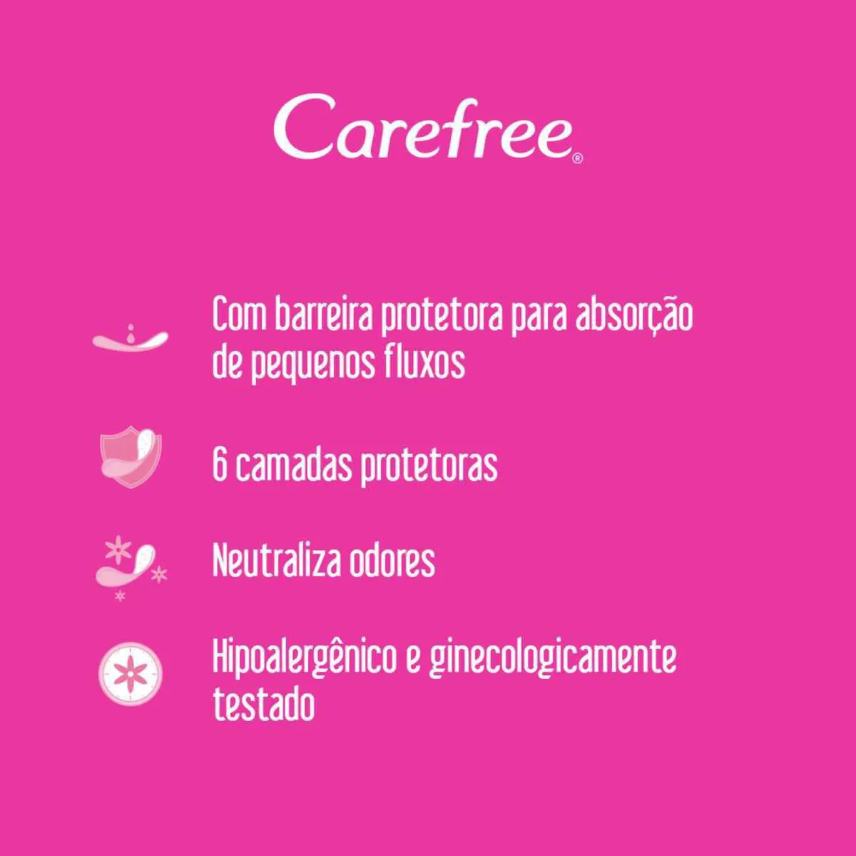 Protetor Diário Carefree Proteção Sem Perfume 15 unidades
