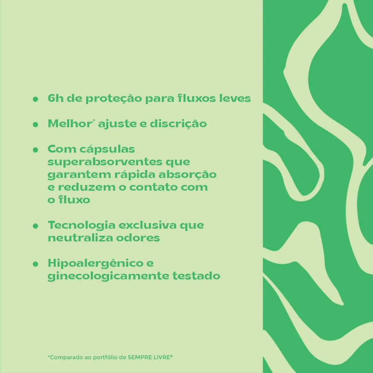 Absorvente Sempre Livre Adapt Cobertura Suave Com Abas com 16 unidades