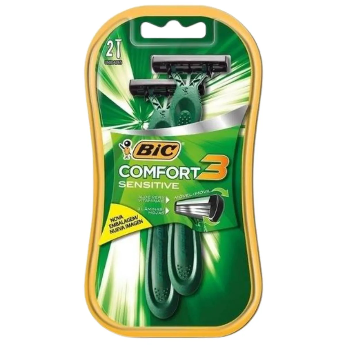 Bic Comfort 3 Pele Sensível 2 unidades