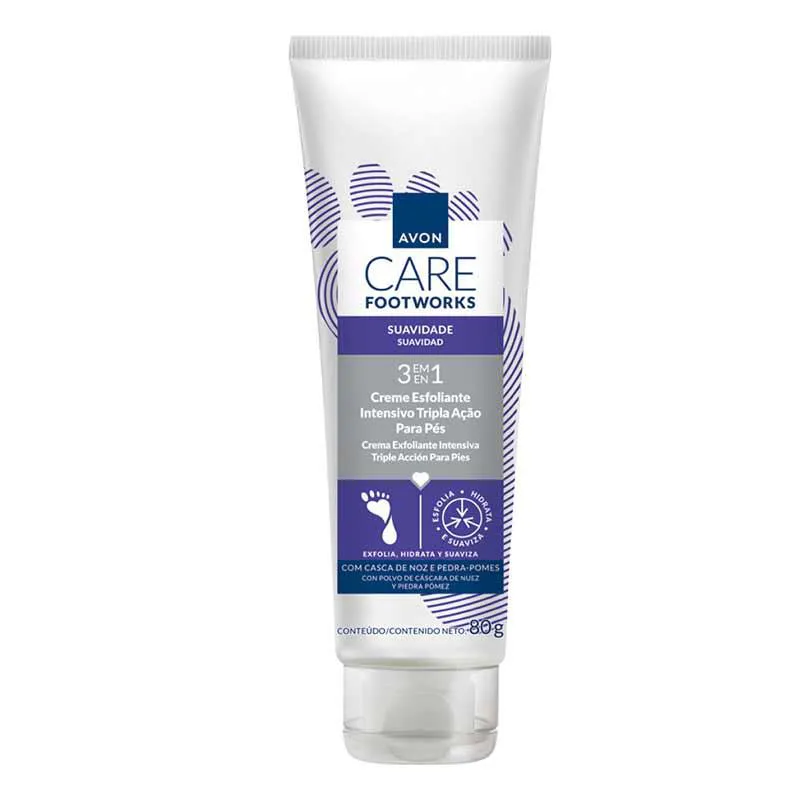 Avon Footworks Creme Esfoliante Intensivo para Pés 80g