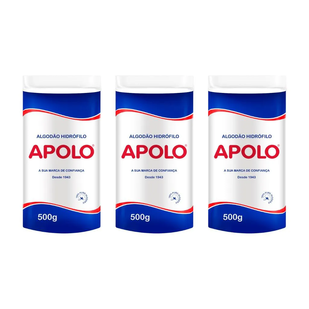 Algodao Apolo 500g - Kit C / 3un