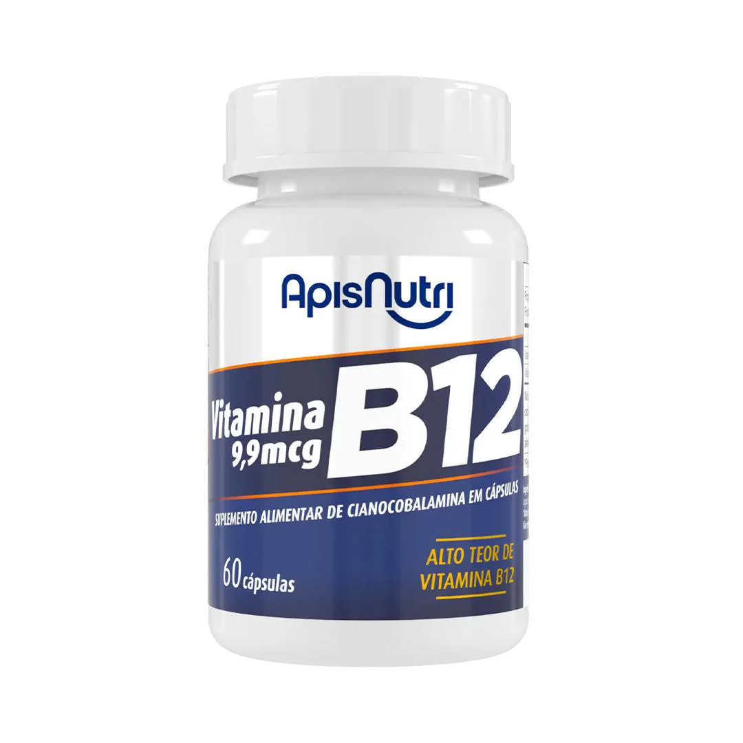Vitamina B12 Cianocobalamina 400mg 60 cápsulas - Apisnutri