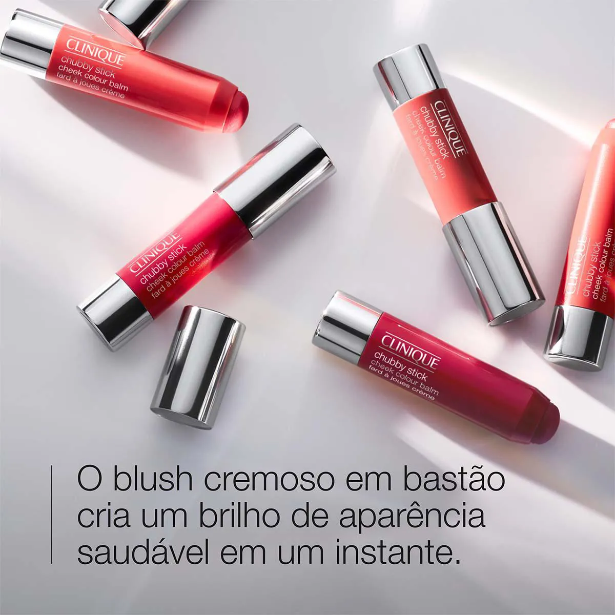 Blush em Bastão Clinique Chubby Stick 6g - Roly Poly Rosy