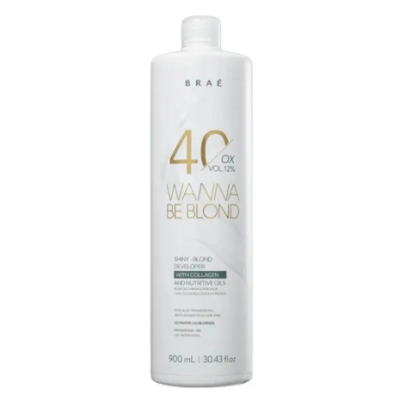 Brae - Wanna Be Blond 12% - Agua Oxigenada 40 Volumes 900 Ml