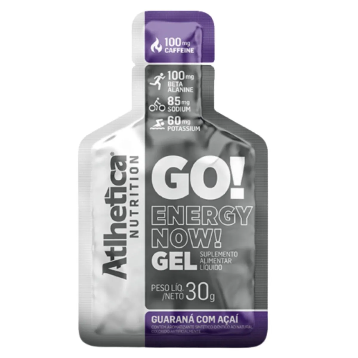 Go! Energy Now Gel - 10 Sachês de 30g Carboidrato com Cafeina Guarana com Açai