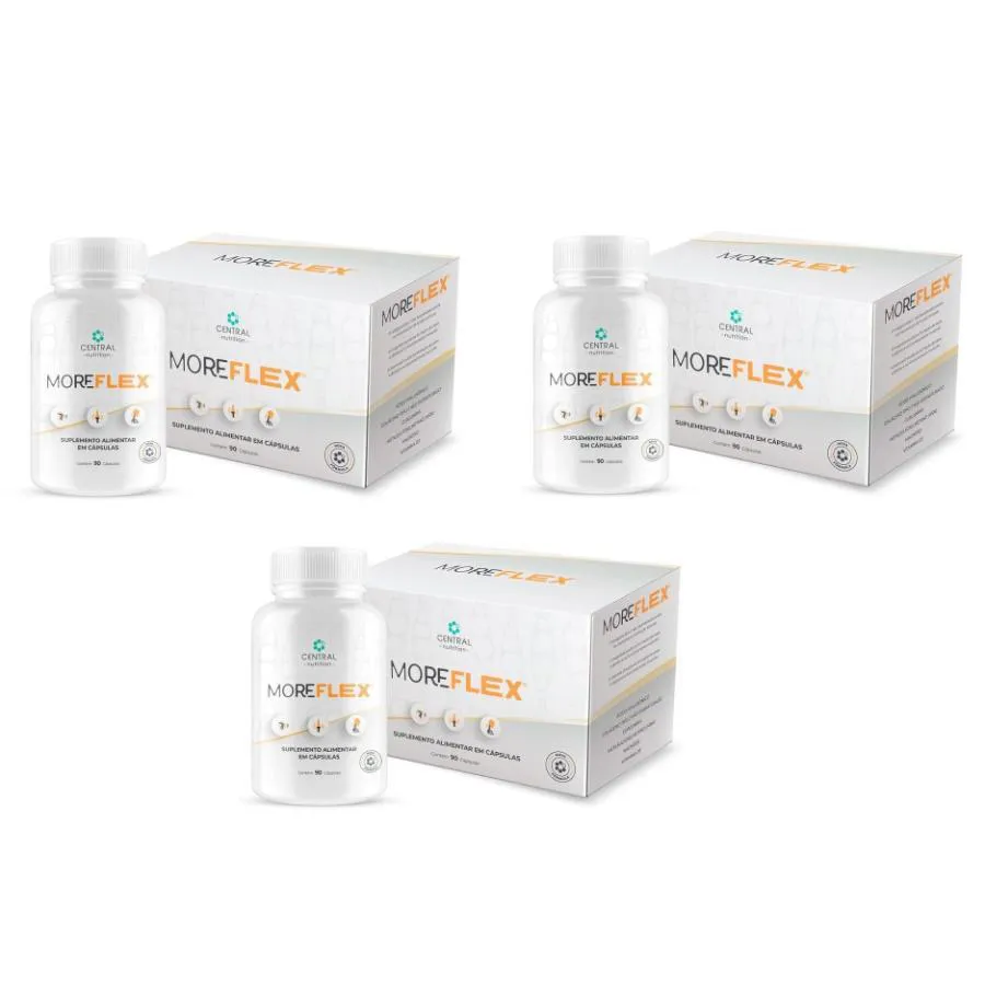 Kit com 3 Moreflex 90 cápsulas - Central Nutrition