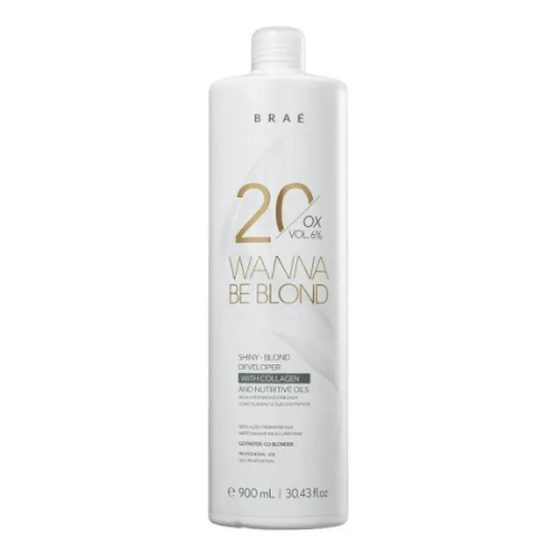 Brae - Wanna Be Blond 6% - Agua Oxigenada 20 Volumes 900 Ml
