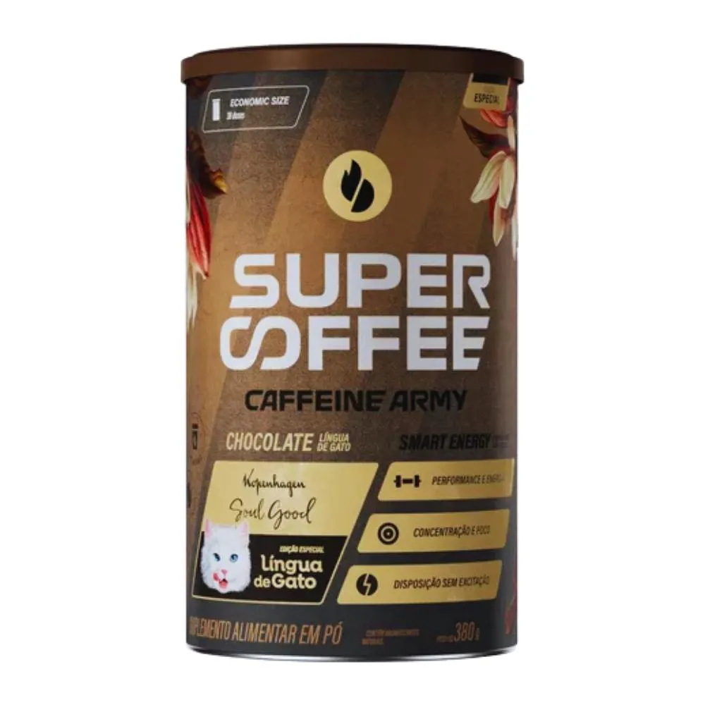Supercoffee Língua de Gato Caffeine Army 380g U Unica