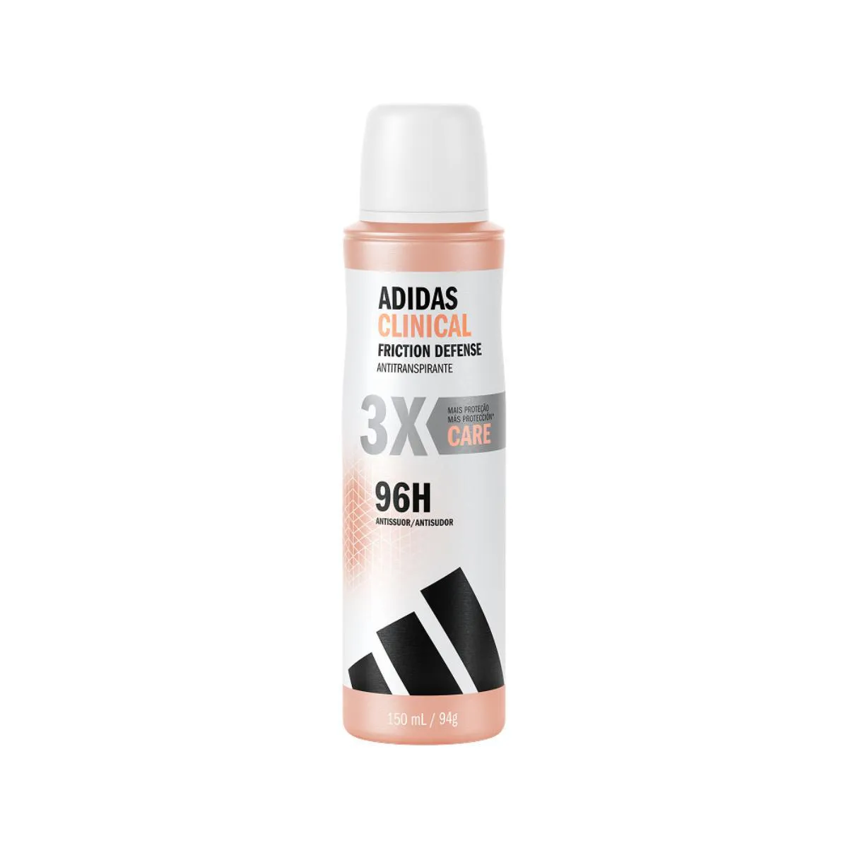 Desodorante Antitranspirante Aerossol Adidas Clinical Friction Defense Care Feminino 96h 150ml