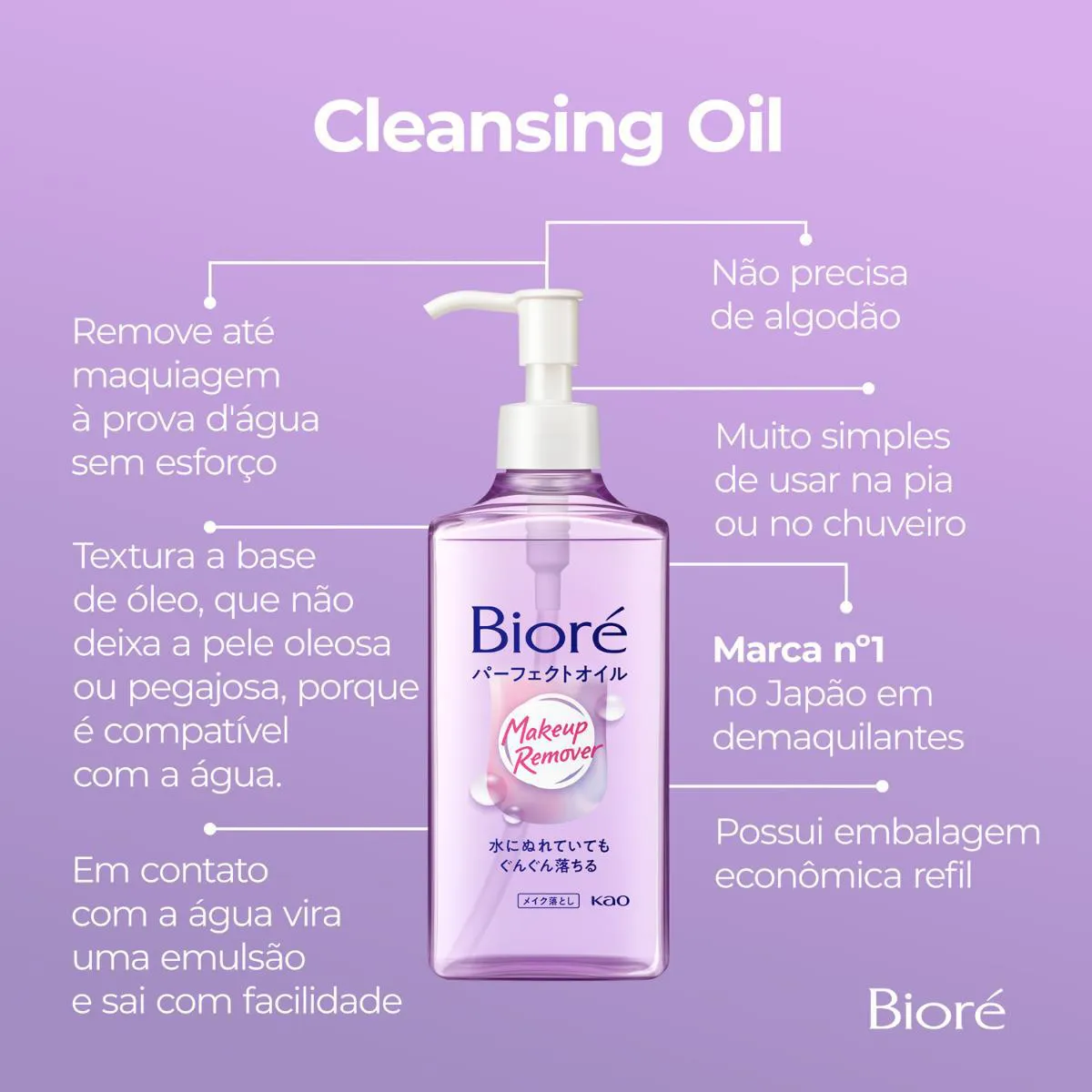 Óleo de Limpeza Demaquilante Bioré Cleansing 230ml