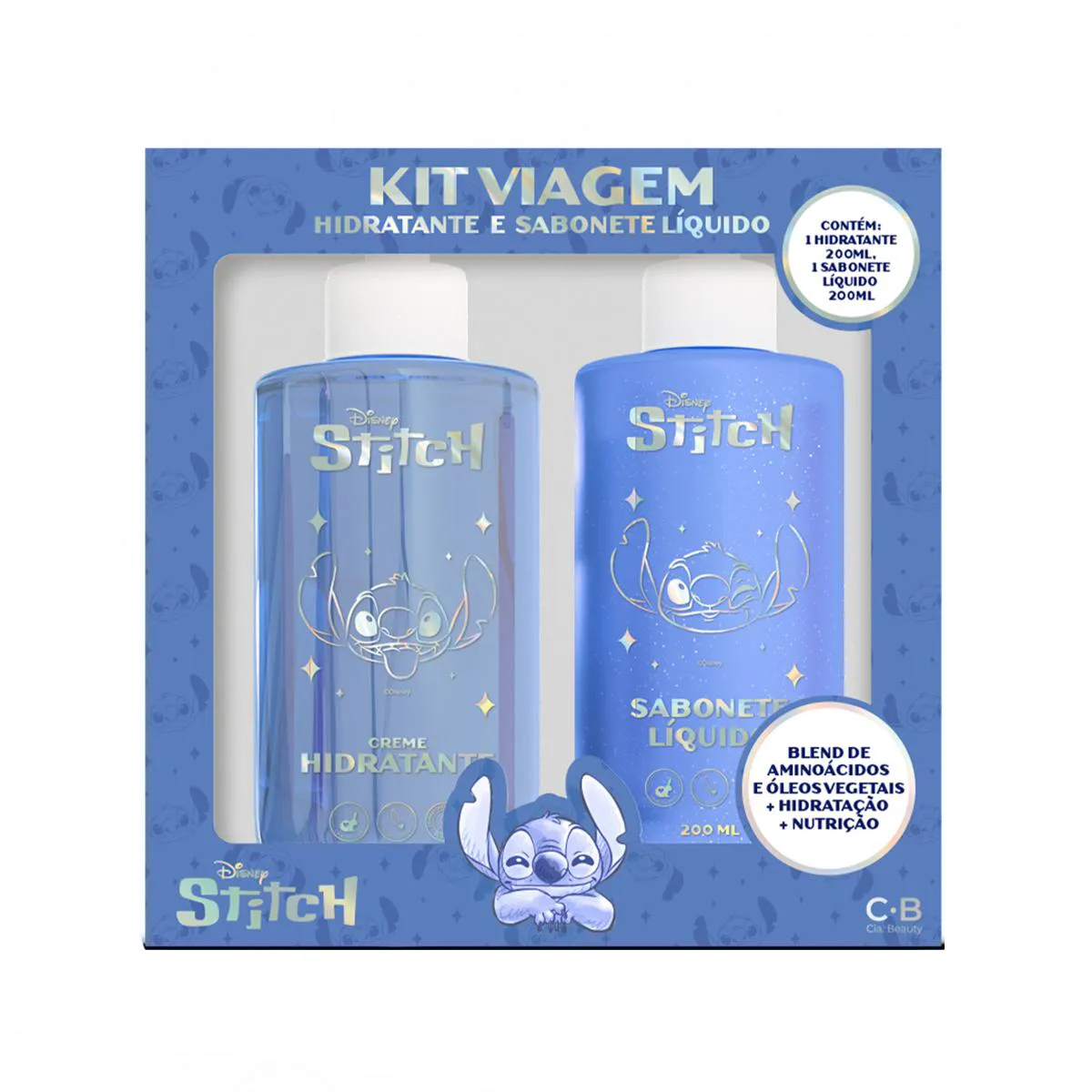 Kit Creative House Stitch Sabonete Líquido 200ml + Hidratante Corporal 200ml