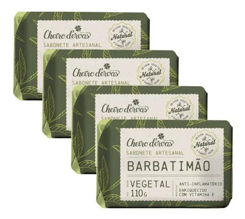 Sabonete de Barbatimão 4 X 110g Cheiro de Ervas