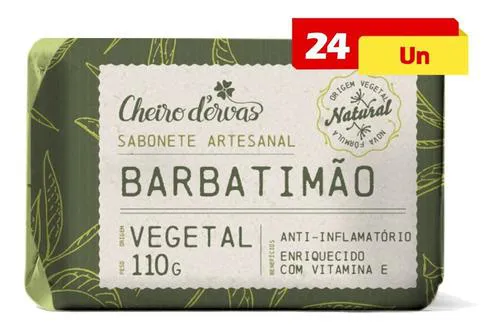 Sabonete De Barbatimão 24 X 110g - Cheiro D'ervas
