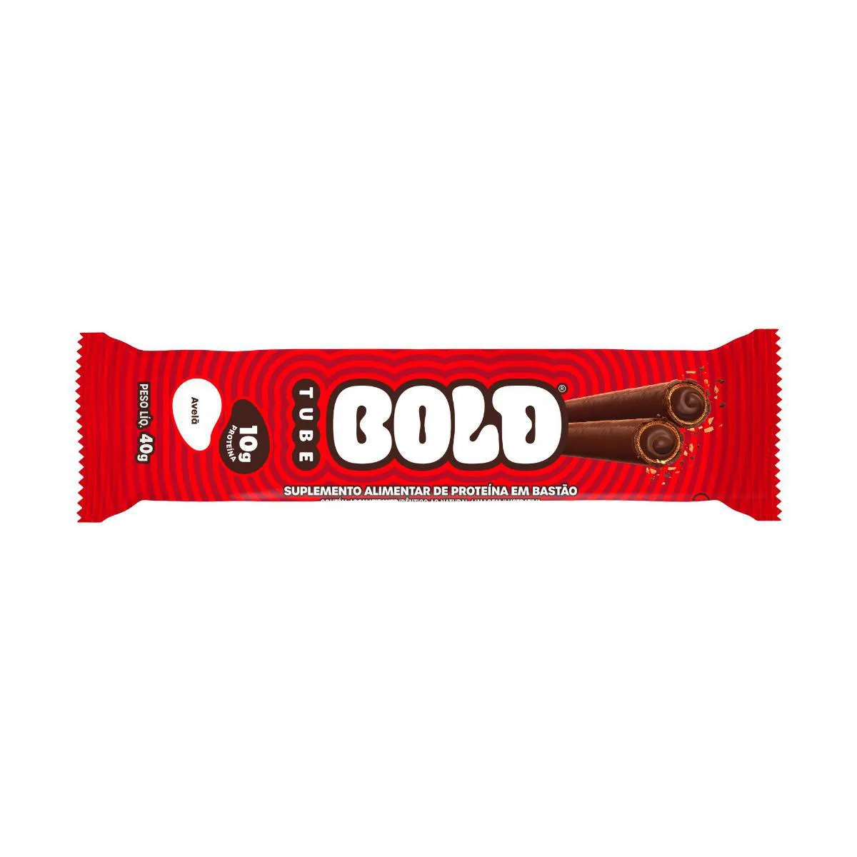 Snack de Proteína Bold Tube Avelã 40g