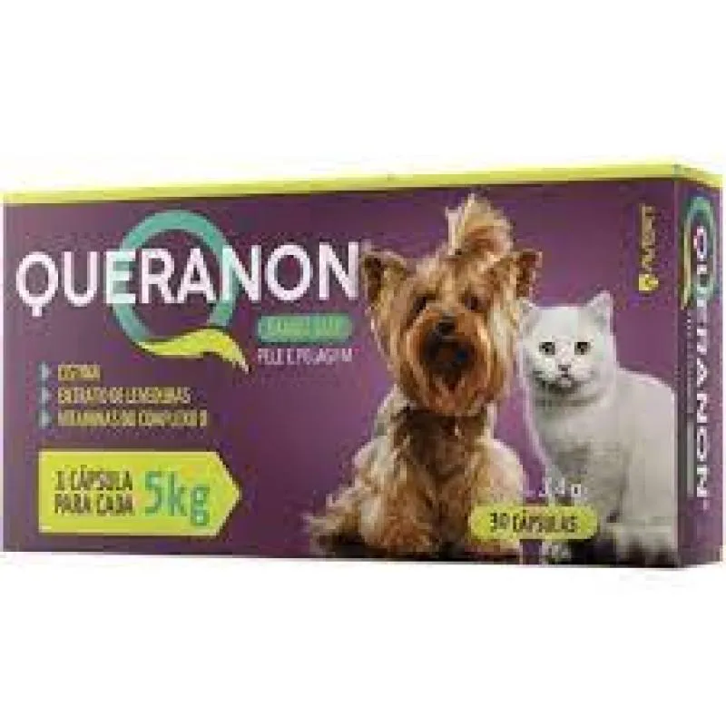 Queranon Small Size - Cães E Gatos Até 5kg - 3,4g - 30 cápsulas