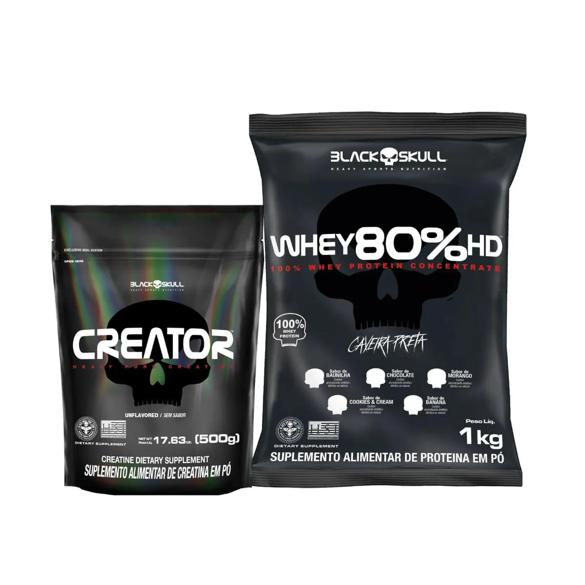 Combo Whey 80% Hd + Creator 500g Na Na Chocolate