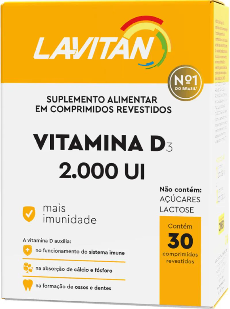 Lavitan Vitamina 3D 2.000UI 30 comprimidos - Cimed