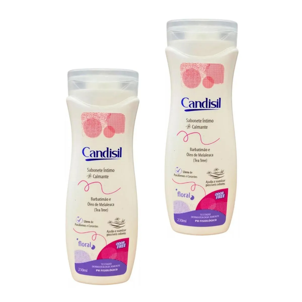 Kit 2un Sabonete Liquido Íntimo Calmante Candisil 230ml Únicos
