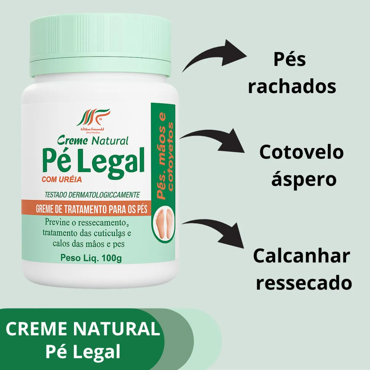 Creme de Uréia para Pés e Cotovelos Hidratação Intensa