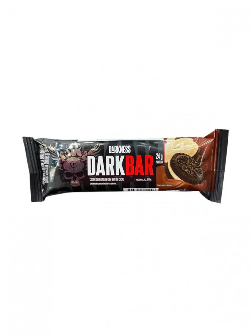Dark Bar (90g) - Sabor: Cookies And Cream C/ Nibs de Cacau